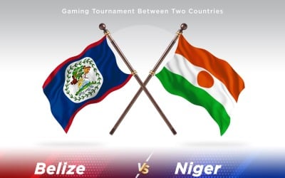 Belize kontra Niger två flaggor