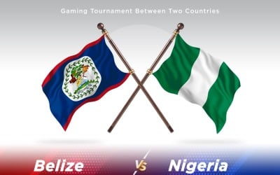 Belize kontra Nigeria två flaggor