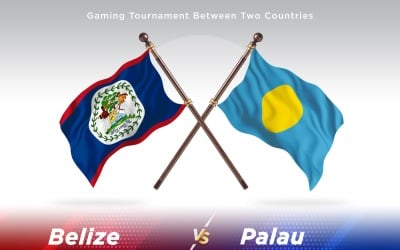 Belize kontra Palau två flaggor