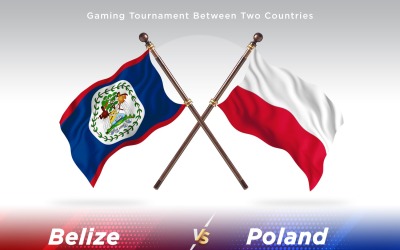 Belize kontra Polen två flaggor