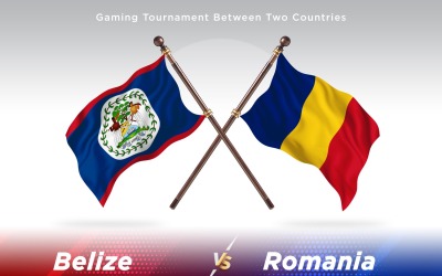 Belize kontra Rumänien Två flaggor