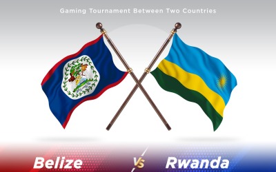 Belize kontra Rwanda två flaggor