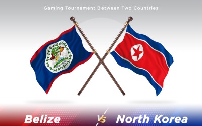 Belize versus north Korea Two Flags