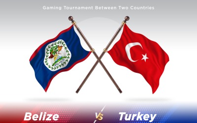 Belize kontra kalkon Två flaggor