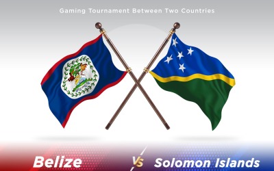 Belize kontra Salomonöarna Två flaggor