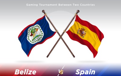 Belize kontra Spanien två flaggor