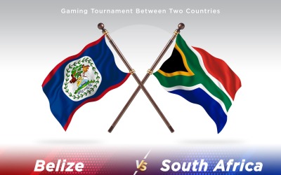 Belize kontra Sydafrika två flaggor