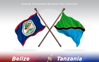 Belize kontra Tanzania Två flaggor