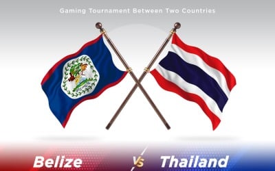 Belize kontra Thailand två flaggor