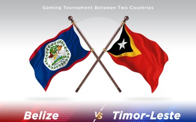 Belize kontra Timor-Leste två flaggor