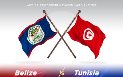 Belize kontra Tunisien Två flaggor