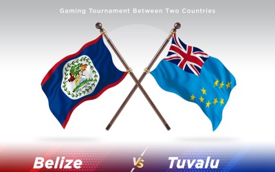 Belize kontra Tuvalu två flaggor