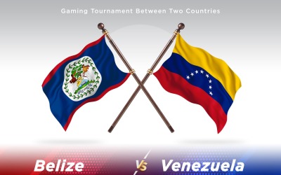 Belize kontra Venezuela Två flaggor