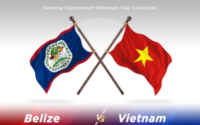 Belize kontra Vietnam två flaggor