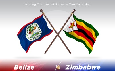 Belize kontra Zimbabwe två flaggor