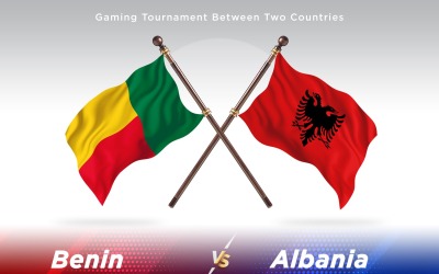 Benin kontra Albanien Två flaggor