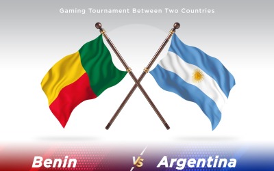 Benin kontra Argentina två flaggor