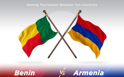 Benin kontra Armenien Två flaggor