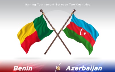 Benin kontra Azerbajdzjan Två flaggor
