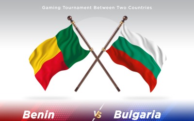 Benin kontra Bulgarien Två flaggor
