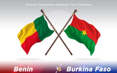 Benin kontra Burkina Faso Två flaggor