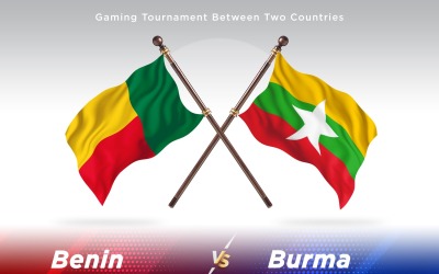 Benin kontra Burma två flaggor