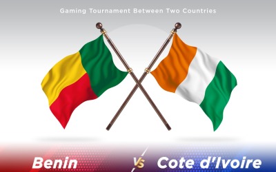 Benin kontra cote d&amp;#39;ivoire Två flaggor