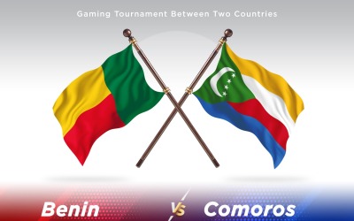 Benin kontra Komorerna Två flaggor