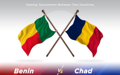 Benin kontra tchad Två flaggor