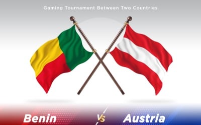 Benin versus Austria Two Flags