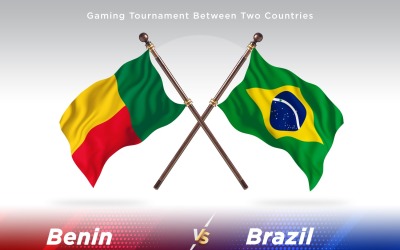 Benin versus Brazilië Two Flags