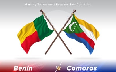 Benin versus Comoros Two Flags
