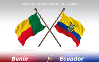 Benin kontra Ecuador två flaggor