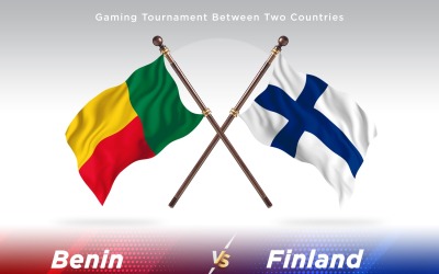 Benin kontra Finland två flaggor