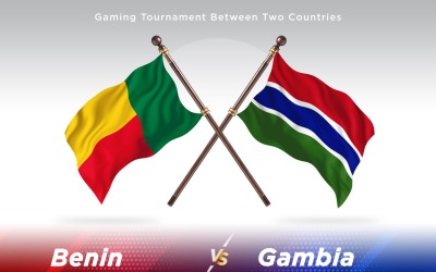 Benin kontra Gambia två flaggor