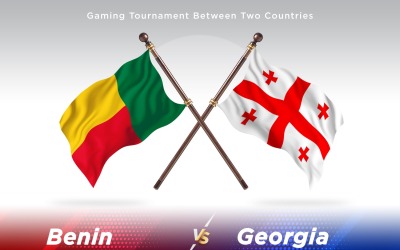 Benin kontra Georgia två flaggor