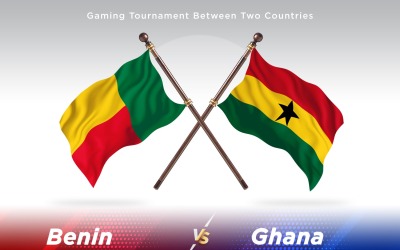 Benin kontra Ghana två flaggor