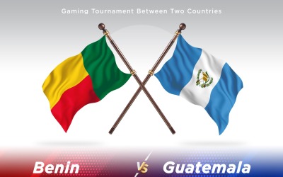 Benin kontra Guatemala två flaggor