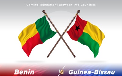 Benin kontra Guinea-Bissau två flaggor