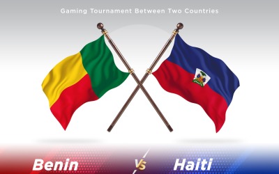 Benin kontra Haiti två flaggor