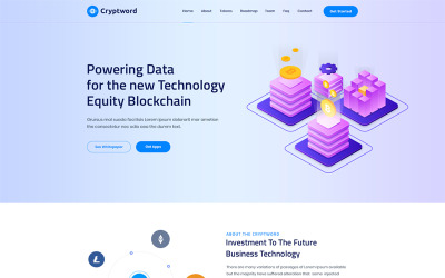 Cryptword - Template PSD de criptomoeda
