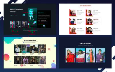 23 Diseño de widget de miembro del equipo para el kit de interfaz de usuario web