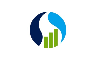 Modello di progettazione di logo di successo di affari finanziari di contabilità fiscale Vector
