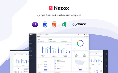 Nazox - Django Admin & Dashboard Sablon