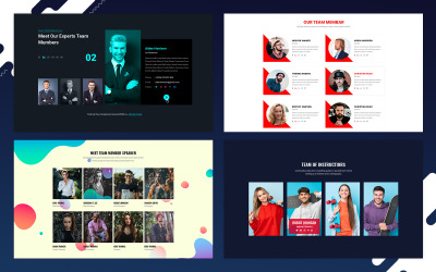 23 Projekt widżetu członka zespołu dla zestawu Web-UI Kit
