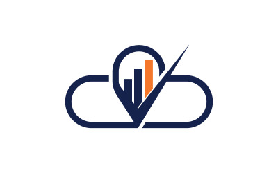 Redovisning Skatt Finansiell Business Cloude Logo Design Mall Vector