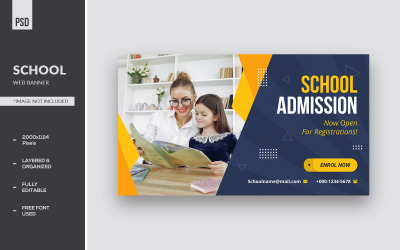 Szablony banerów internetowych dla edukacji szkolnej