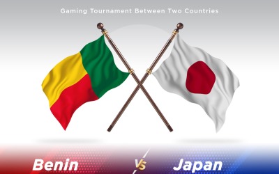 Benin gegen Japan Two Flags