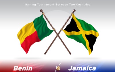 Benin kontra Jamaica två flaggor