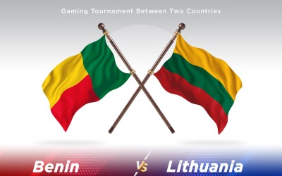 Benin kontra Litauen Två flaggor